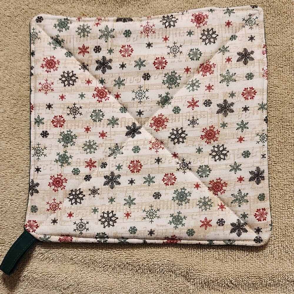 Pot holder or Pot Holder- Snowflakes